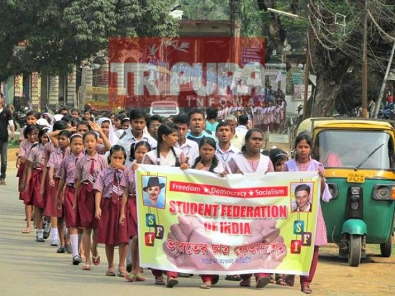 CPI-M goons dominate schools, force students to boycott classes : Lack of teachers hits Quality of Education at South Tripura